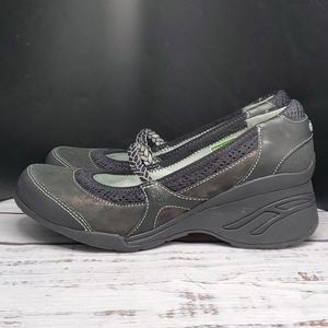 Ahnu x Teva NWOT Olivia MJ Wedge Met. Black Shoes Vibram Sole Sz 7